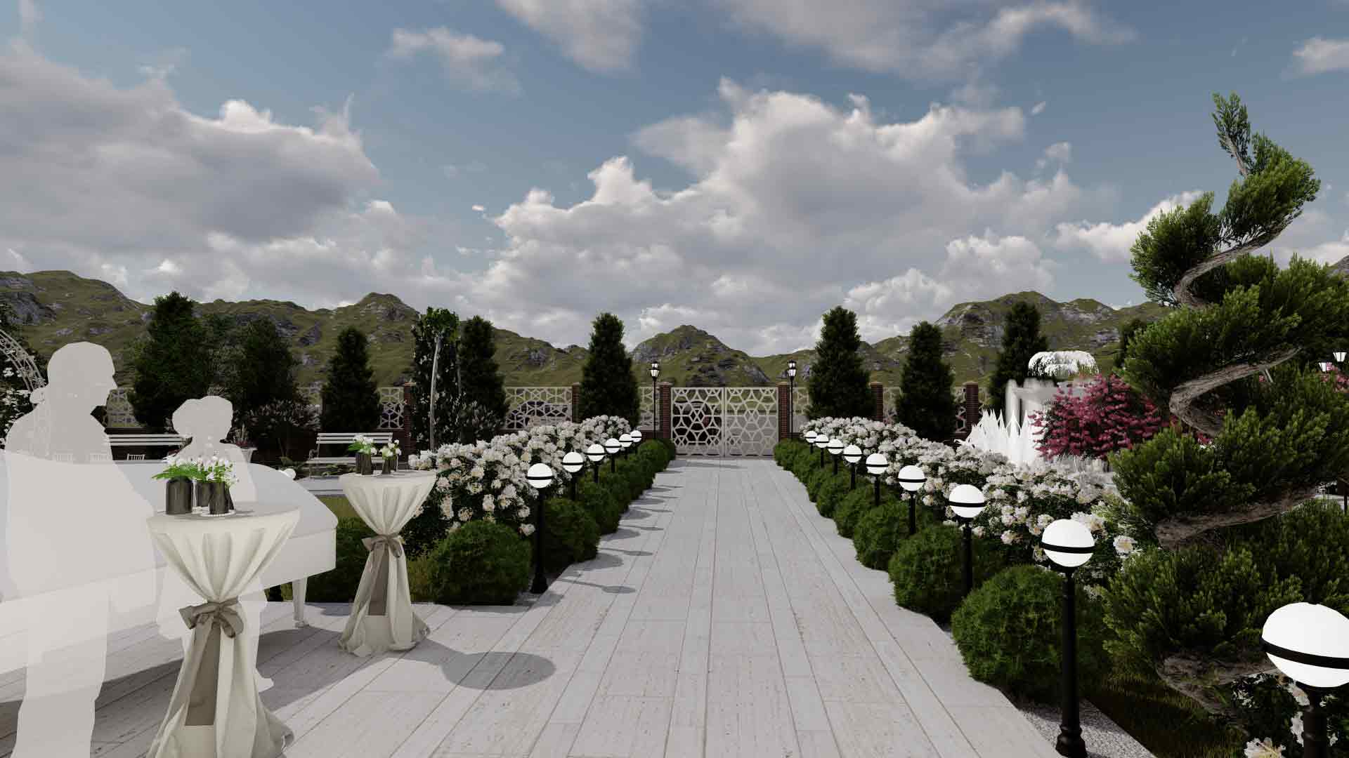 event rooms with garden
